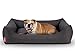 Hyggins Dreamer Pure Hundebett | Bezug abnehmbar und waschbar | Robust und pflegeleicht (L 100 x 70cm, Dunkelgrau)