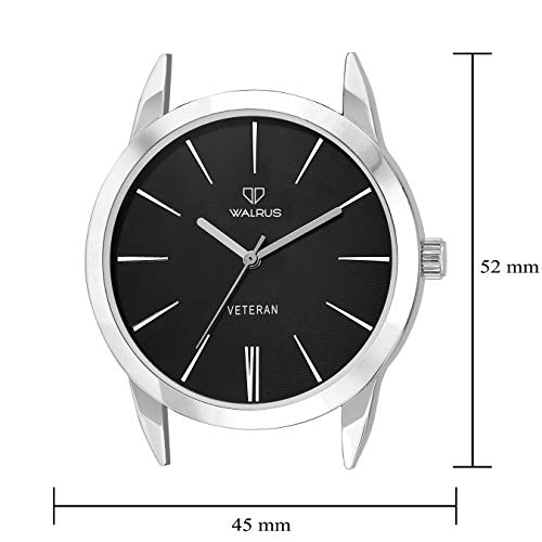 Image of Walrus Wrist Watch for Men Analog Silver Metal Chain | Stylish Quartz Display | Durable Silver Strap and Case | Classic and Elegant Design