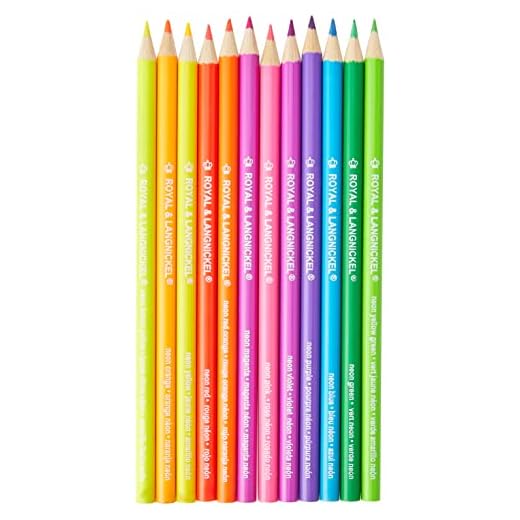 Royal Brush Lápices de Colores neón, Paquete con 12 Unidades