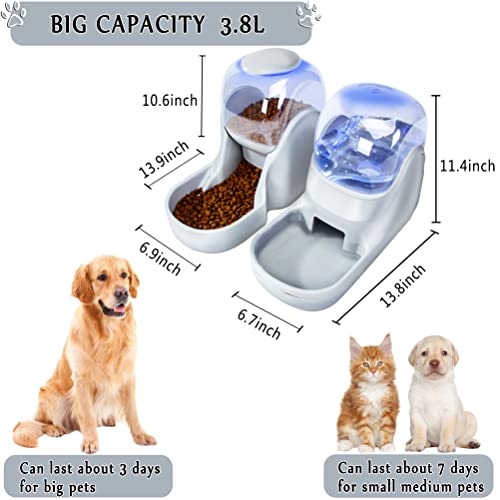2 Pack Automatic Cat Feeders- Dog Water Bowl Dispenser and Dog Food Bowls Set Dog Feeding & Watering Supplies for Small… - Image 2
