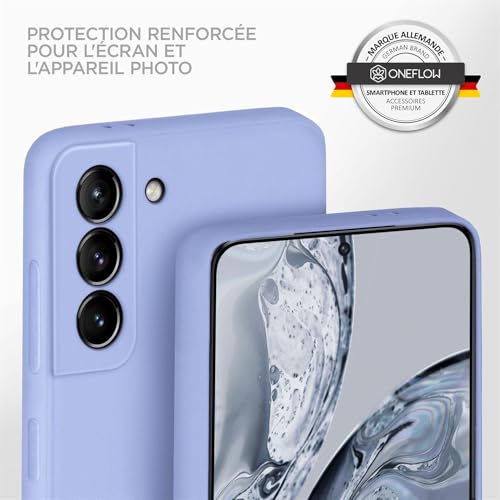 Coque Samsung S21 avec bords surélevés et double couche bleu