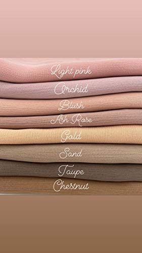 Luxury Ribbed Chiffon Hijab, Women Head Scarf, Long Scarf and Shawl3