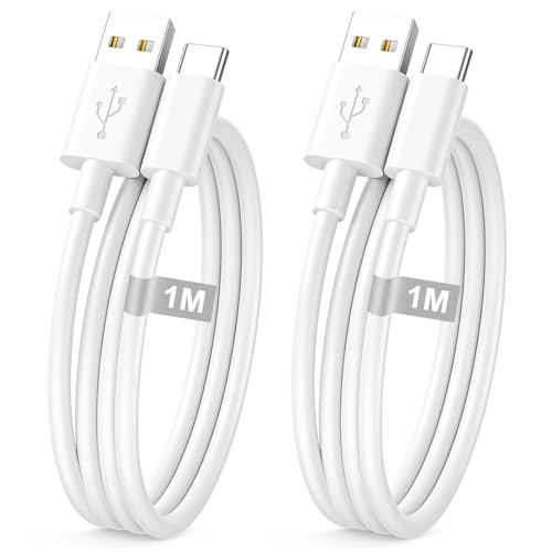 USB C Kabel 1M 2Stück iPhone 17 16 15 Carplay Ladekabel, USB A auf USB C Kabel Schnellladung Typ C Ladekabel USBC Datenkabel Carplay Cable für iPhone 17/16e/16/16 Pro Max/16 Plus/15/15 Pro Max, iPad