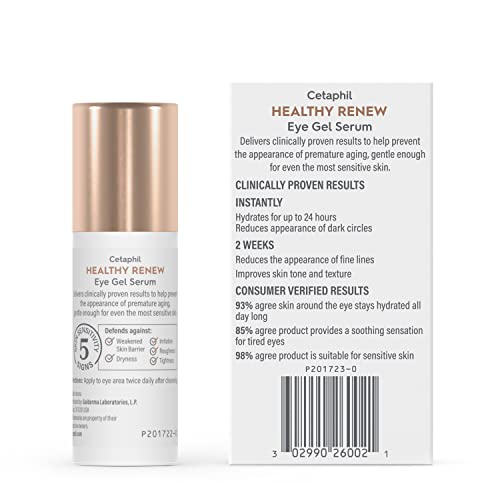 Cetaphil 0299.026002 Hydrating Eye Gel Serum, 0.5 Oz - Reduces Dark Circles & Wrinkles, 24Hr Under Eye Cream, Retinol Alternative Peptide thumb #7