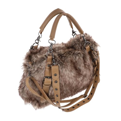 Sac bandoulière femme peluche contre la perte de vos cartes en extérieur