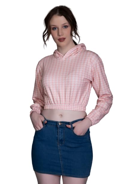leriya fashion Women's Western Crop Top with Hoodie Neck & Long Sleeve || Hoodies with Loose Fit is Comfortable Wear for Sports | Gym | Workout | Yoga | Casual.…-picture-24