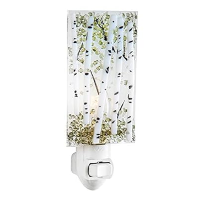 Night Light Decorative Wall Plug in Accent Lite Nightlight for Hallway Bedroom Bathroom Kitchen Fused Green Glass Tree… 41NZqUeQrRL. SS400