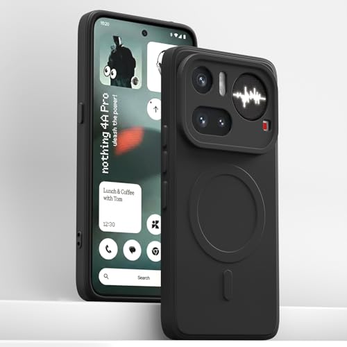 Image of Pikkme Back Cover for Nothing Phone 4a Pro 5G Soft Matte Silicone Mag-Safe Design (Mag-Safe Not Support) Camera Protection | Slim Fit Bumper Cover (Black)