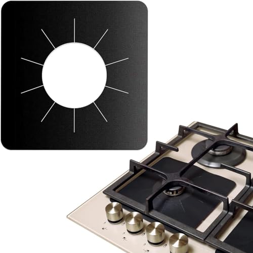 gas stove protectors, reusable burner covers 0.3 mm, top range liners for stovetop, 8.5"x 8.5" pack of 16