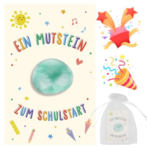 Vibbang Glücksbringer Schulanfang Für Kinder Einschulung, Glücksbringer Schulanfang Schultüte Mädchen, Schultüte Jungen, Geschenk Einschulung Junge Mädchen Einschulungsgeschenke Schultüten Glücksstein