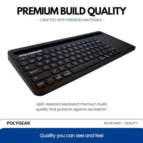 POLYGEAR BTX5050 Stylish Bluetooth Keyboard with touchpad, Multi Device Bluetooth 5.0, Wireless for Laptop, Mobile, iPad with Touchpad,... - Image 2