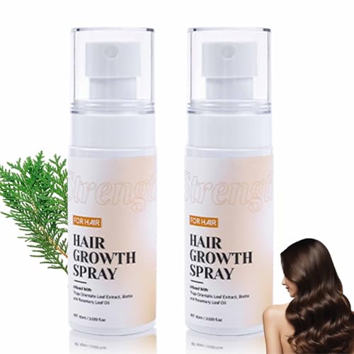 2PCS Hair Growth Spray with Rosemary & Biotin, Anti-Thinning Scalp Treatment for Men & Women, Lightweight Non-Greasy Formula, 2.09 fl oz Each