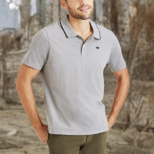 Polo performance regular et grande taille gris chiné Dockers 4XL