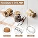 Imagen de Sixfolo 16 Piezas Botellas Pequeñas de Cristal 50ml Tarros de Cristal con TapóN de Corcho Mini Frascos Vidrio Transparentes con Etiqueta y Cordel para DIY Decora