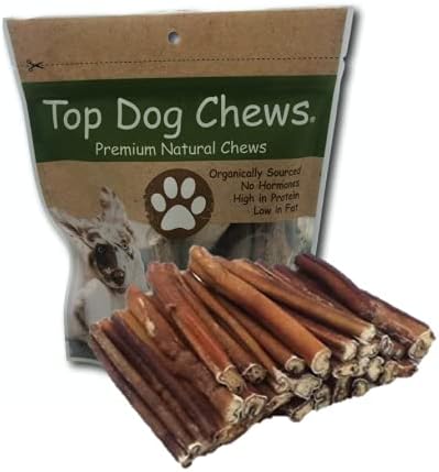 Top Dog Chews - 6" Bully Sticks - All Natural from Free Ranging Beef - 25 Pack