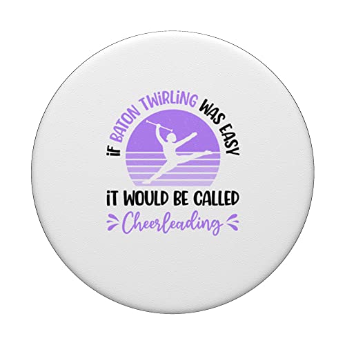 Majorette Twirler Baton Twirling PopSockets Swappable PopGrip, Black - Image 3