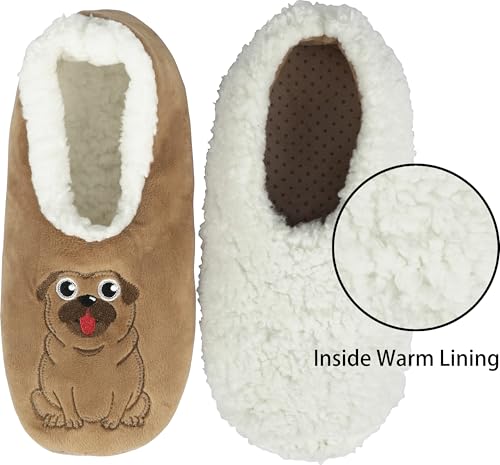 Image of BenSorts Fuzzy Slipper Socks for Women Funny House Slippers with Grips | Warm Cozy Cute Socks Non Slip Gifts Thick Stocking Stuffers Christmas