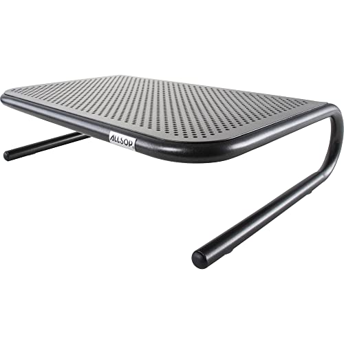Allsop® Monitor/Printer Stand, Jr Model, Pearl Black