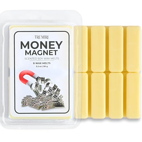 TRUMIRI Money Magnet Scented Wax Melts - Made with Non Toxic Soy Wax and Essential Oils - Long Lasting Strong Scent Pet Safe Candle Wax Cubes Tarts for Warmers - to Attract Money and Wealth