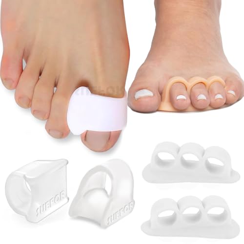 Image of Bunion Corrector Silicone Toe Separators For Fast Pain Relief - Orthopedic Bunion Spacers Spreader Free Size (Thum + New)