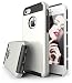 iPhone 5C Case , Rhidon Slim Shockproof Armor Case fit for iPhone 5C Hard Rugged Ultra Protective Back Rubber Cover with Dual Layer Impact Protection for iPhone 5C (White-Black))