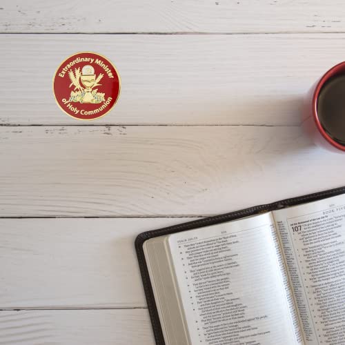 Image of Needzo Extraordinary Minister of Holy Communion Enamel Lapel Pin for Backpack, Jacket or Hat, Christian Religious Gifts for Women and Men, 1 Inch