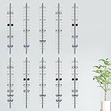 HYYKJ-US Sunglasses Glasses Display Rod Wall Mounted Aluminium Eyeglass Frame Stand Eyewear Holder Organizer for Optical Frames Reading Glasses 14/16 Layers without Lock 10pcs/Set (16 Frames)