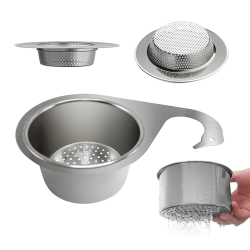 Stainless Steel Drainage Basket Corner Sink Filter Basket 4.5-inch Sink Drainage Filter and Faucet Hanging Stainless Steel Drainage Basket Kitchen Sink Drainage Filter Sink Drainage Filter2Pcs