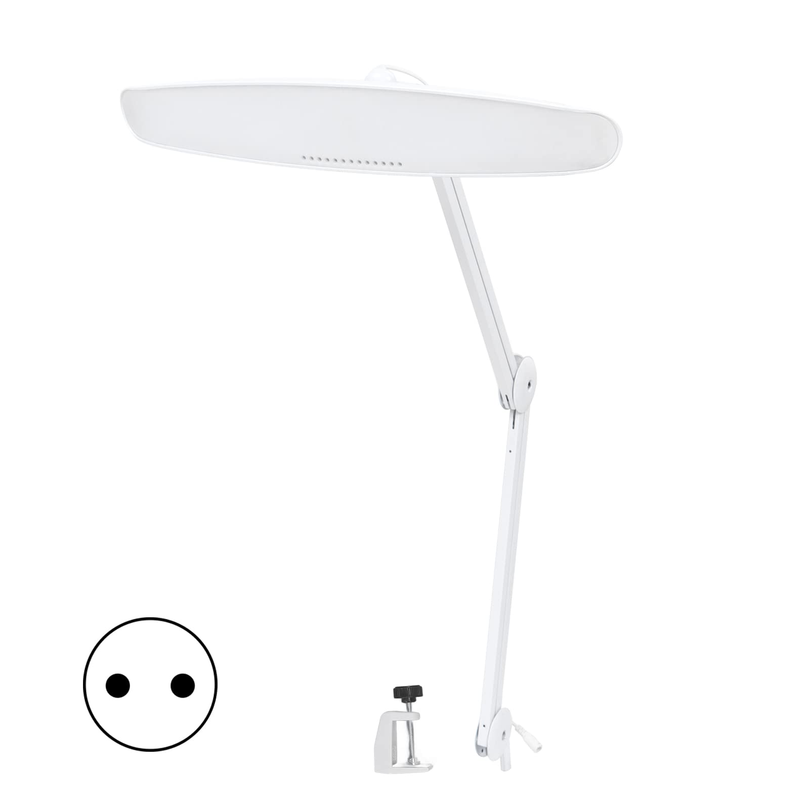 Eujgoov Clip a LED Regolabile su Lampada da Lettura Clip a LED Luce a Clip Flessibile su Luce da Libro 4 Livelli Luminosità 100‑240 V