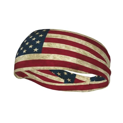 Image of Cute Flag Headbands Women Men Flag Sweatband Sports Headband for Running, Cycling, Yoga Gym, Working Out