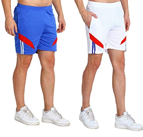Image of Dia A Dia Men's (Sports Shorts White-LIGHTBLUE Free Size)