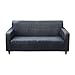 Produktbild ZHFEL Sofabezug Stretch Sofahusse,1 Stück Couch Bezug mit elastischem Boden 1/2/3/4 Sitzer Sofa Abdeckung Einfarbig Abwaschbar Spandex Spannbezug für Sofas/Couch/Sessel-S(90-140cm)-grau