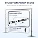 EMART Backdrop Stand,10x7ft(WxH) Adjustable Photo Background Stand with Upgrade Rod,Heavy Duty Flat Base,Metal Pipe and Drape Frame for Wedding,Birthday Party,Decorations,Photography Studio