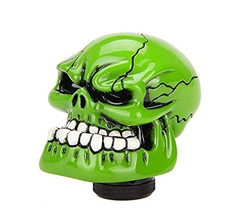 Trest Skull Gear Stick Shift Knob, Big Teeth Devil Head Shape MT Car Shifter Fit Most Manual Automatic Vehicles, Green For- Maruti Suzuki Grand Vitara