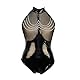 Leder Bodysuit Damen Sexy Wetlook Body Kleid Latex Jumpsuit PU Leder Damen Sexy Dessous Party Latex Kurze Strampler Clubwear Club Enge Slim Fit Cosplay Playsuit Einteiler Partykleider Kostüm（XL）