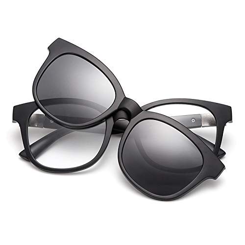 XINGYU Gafas de Sol polarizadas con Clip magnéticas cuadradas para Hombres con Marcos de Gafas RX-Able Lentes polarizadas para Conducir Pesca Correr Camping Golf Ocio Deportes al Aire