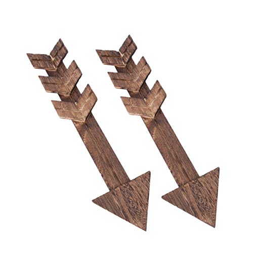 BESPORTBLE 2pcs Retro Wooden Arrow Sign Hanging Arrow Board Decoration Wall Mounted Arrow