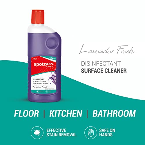Image of Spotzero By Milton Disinfectant Floor Cleaner Set of 3, 500 ml Each, Lavender | Surface Cleaner | Stain Removal