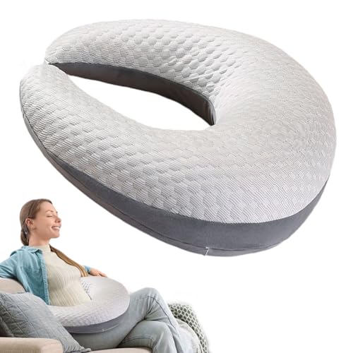 Generisch Ergonomisches Strickkissen,ergonomisches Kissen,leseknochen Erwachsene,Multifunktions-Armstütze für Handarbeit/Lesen/Gaming, Waschbarer...