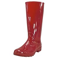 Shoes 18 Womens Classic Rain Boot with Buckle (9 B(M) US, Red Rain)
