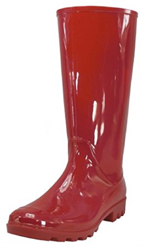 Shoes 18 Womens Classic Rain Boot with Buckle (9 B(M) US, Red Rain)