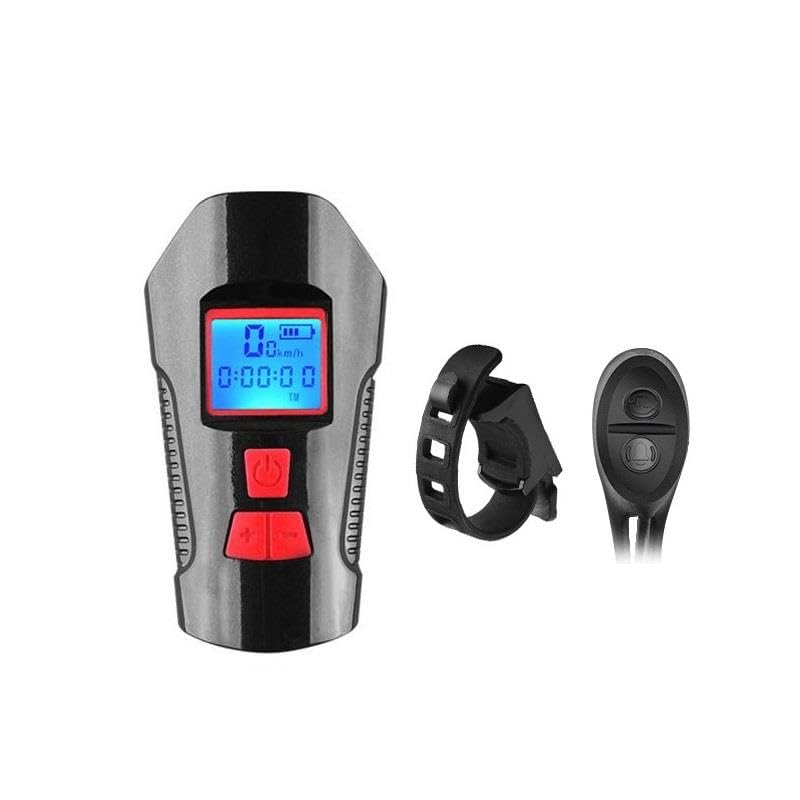 T6 Led 1000 Lümen Kornalı ve Hız Göstergeli Su Geçirmez Usb Ile Şarj Edilebilir Bisiklet Farı Kırmızı