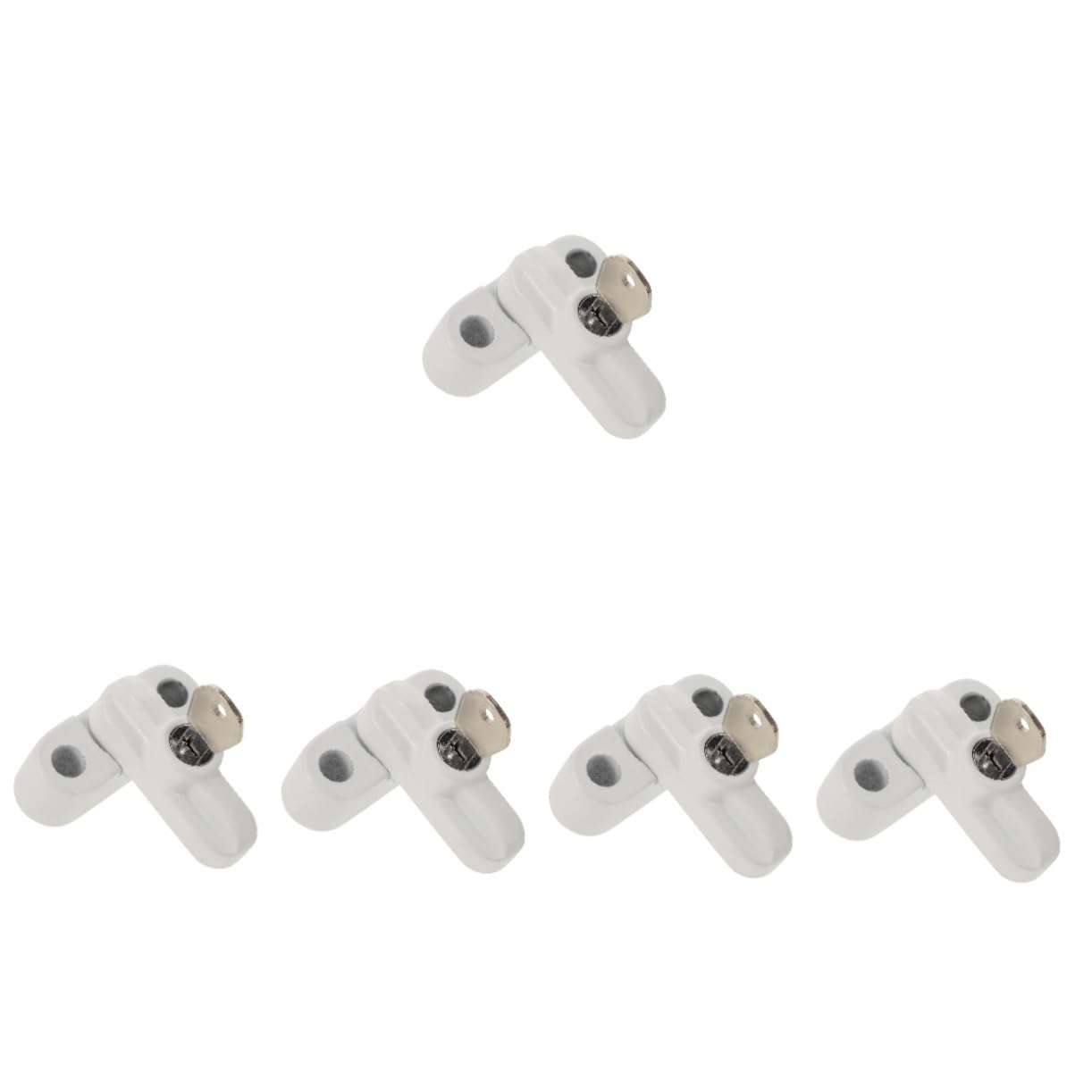 DOITOOL Kit De Remplacement De Loquet De Fenêtre 5 Ensembles Serrure De Fenêtre En Métal Serrure À Guillotine Pour Coulissement Vertical Installation Facile