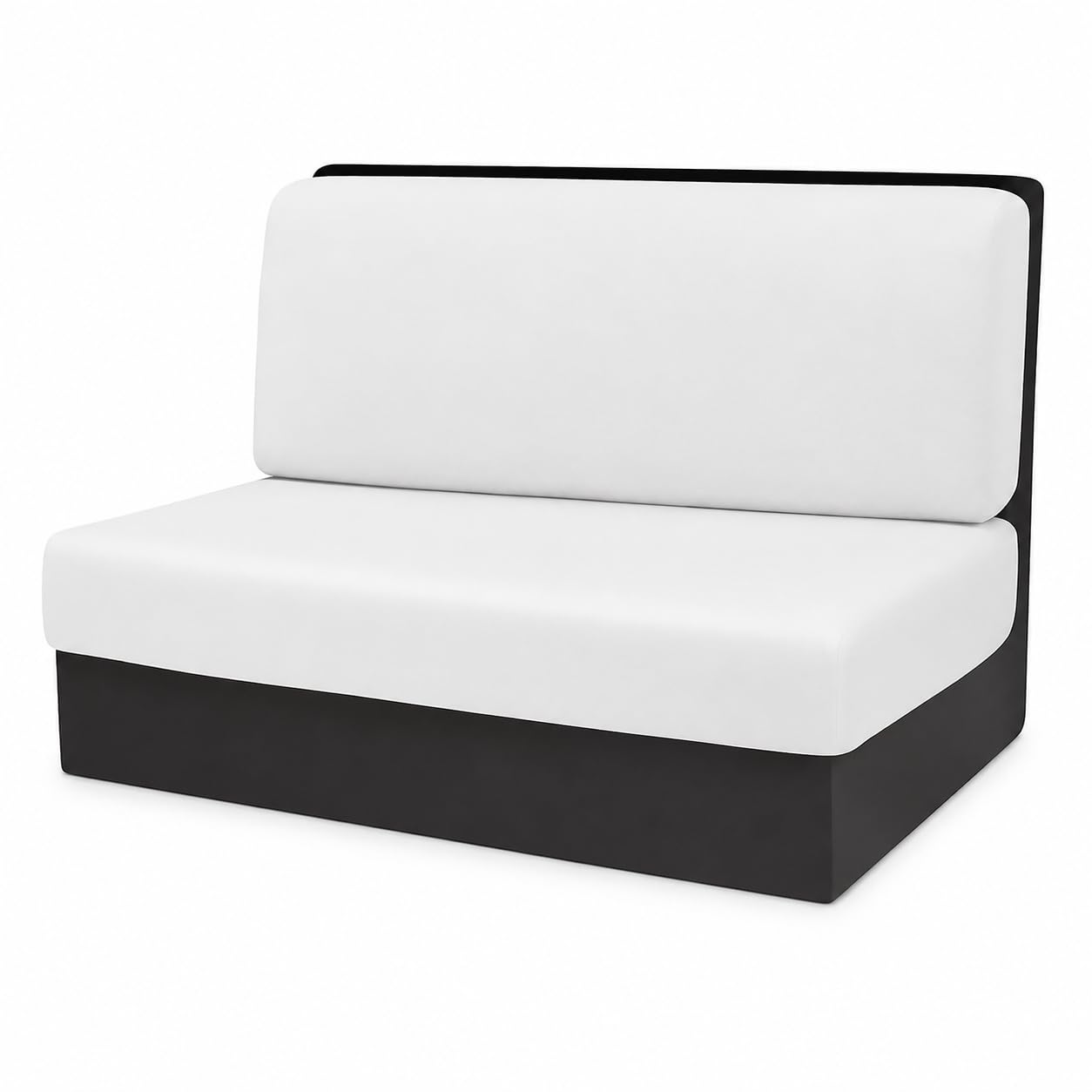 TDHLW ,White, 2 Piece RV Dinette Cushion Covers, Stretch Camper Bench Seat Covers with Backrest Cover and Seat Cushion Cover, Milk Silk Full Coverage Booth Seat Slipcovers for RV Camper