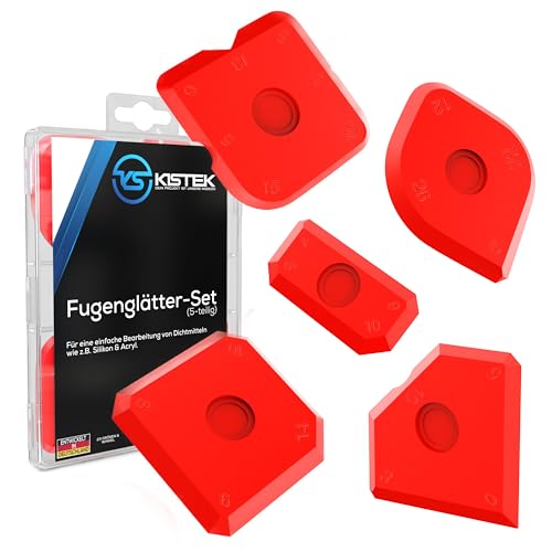 KISTEK® Silikon Fugenglätter Set [5-teilig] - 5 Verschiedene...