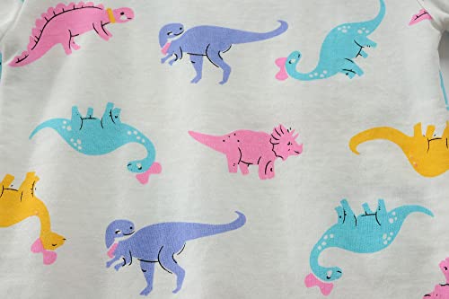 Little Hand Toddler Girls Pajamas 4 Pieces Pjs Sleepwear Summer Children Jammies Cotton Short Sets for 2-7T3