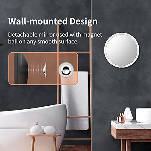 Kostlich Beleuchteter Schminkspiegel – wiederaufladbarer LED-Tischspiegel mit 10-facher Vergrößerung – Mini-Kosmetikspiegel – 3 Farblichter, dimmbar, Touch-Sensor, tragbarer Spiegel für Reisen - Image 8