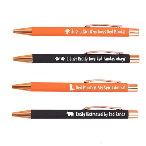 Finies les pannes d'inspiration avec le lot de 4 stylos à bille RedPanda pour écrire fluide