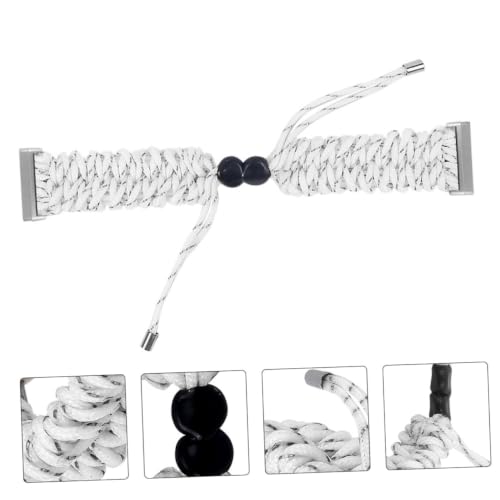 Correa Versa 3 ajustable unisex banda de paracord resistente para reloj Sense blanco gris 6