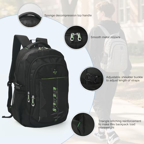 goldwheat School Backpack For Boys, Lightweight Laptop Backpack For College/Business Travel Casual Daypack Bookbag4